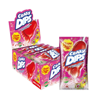 Chupa Chups | Crazy Dips | Strawberry | 24 x 14 gram