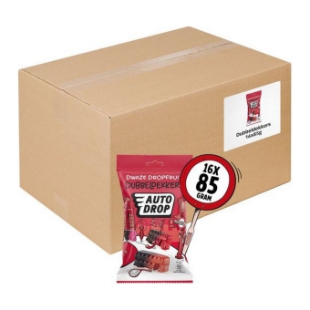 Autodrop | Snackpack Dubbeldekkers | 16 x 85 gram