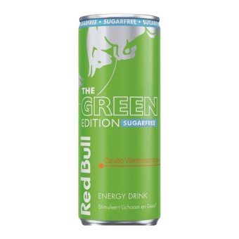 Red Bull | The Green Edition Suikervrij Blik | 12 x 250 ml