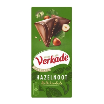 Verkade | Reep Hazelnoot Melk | 12 x 90 gram