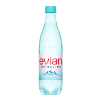 Evian | Sparkling 100% RPET | 12 x 0,5 liter