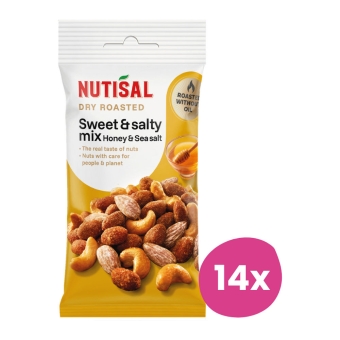 Nutisal | Dry Roasted Sweet & Salty Mix | 14 x 60 gram