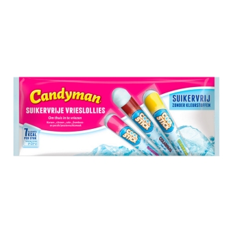 Candyman | Suikervrije Vrieslollie | 16 x 15 stuks