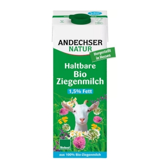 Andechser Natur | Bio H-ziegenmilch 1,5% | 1 liter