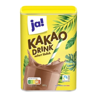 Ja! | Fairtrade Kakao Drink | 10 x 800 gram