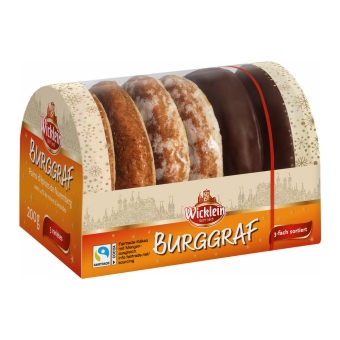 Wicklein | Burggraf Lebkuchen 3 Soorten | 21 x 200 gram
