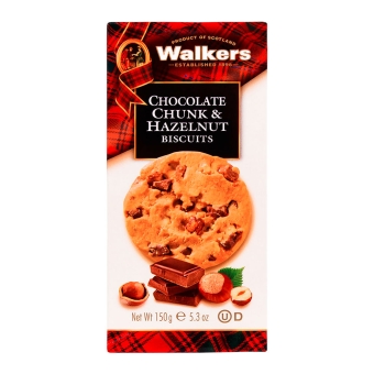 Walkers | Walker's Choc Chunk & Hazelnut Biscuits | 12 x 150 gram