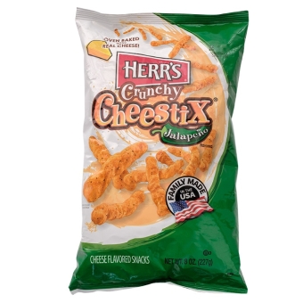 Herr's | Crunchy Jalapeno Cheestix | 8 x 227 gram