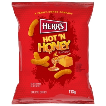Herr's | Hot 'n Honey Curls | 12 x 113 gram
