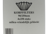 Korffilters 90/250 mm 1000 stuks