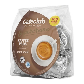 Cafeclub | Supercreme Mega Dark Roast | 8 x 100 pads