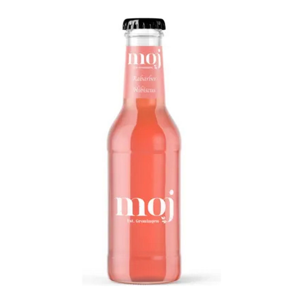 Moj | Rabarber Hibiscus | Fles | 12 x 0.2 liter