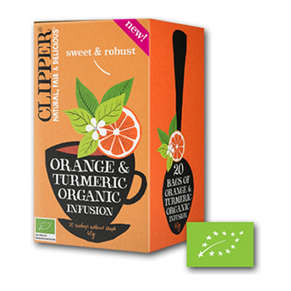 Clipper &VerticalLine; Orange Turmeric Bio  &VerticalLine; 4 x 20 stuks