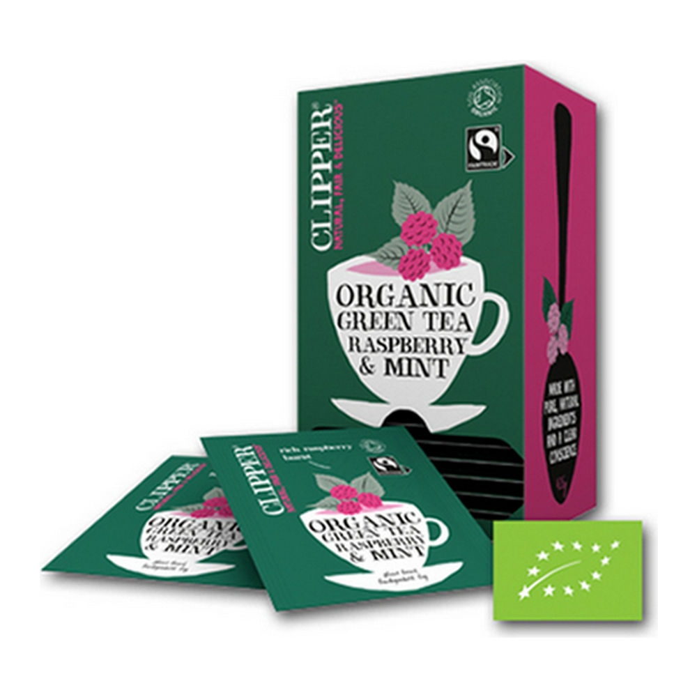 Clipper &VerticalLine; Green Tea Raspberry Mint Bio  &VerticalLine; 6 x 25 stuks