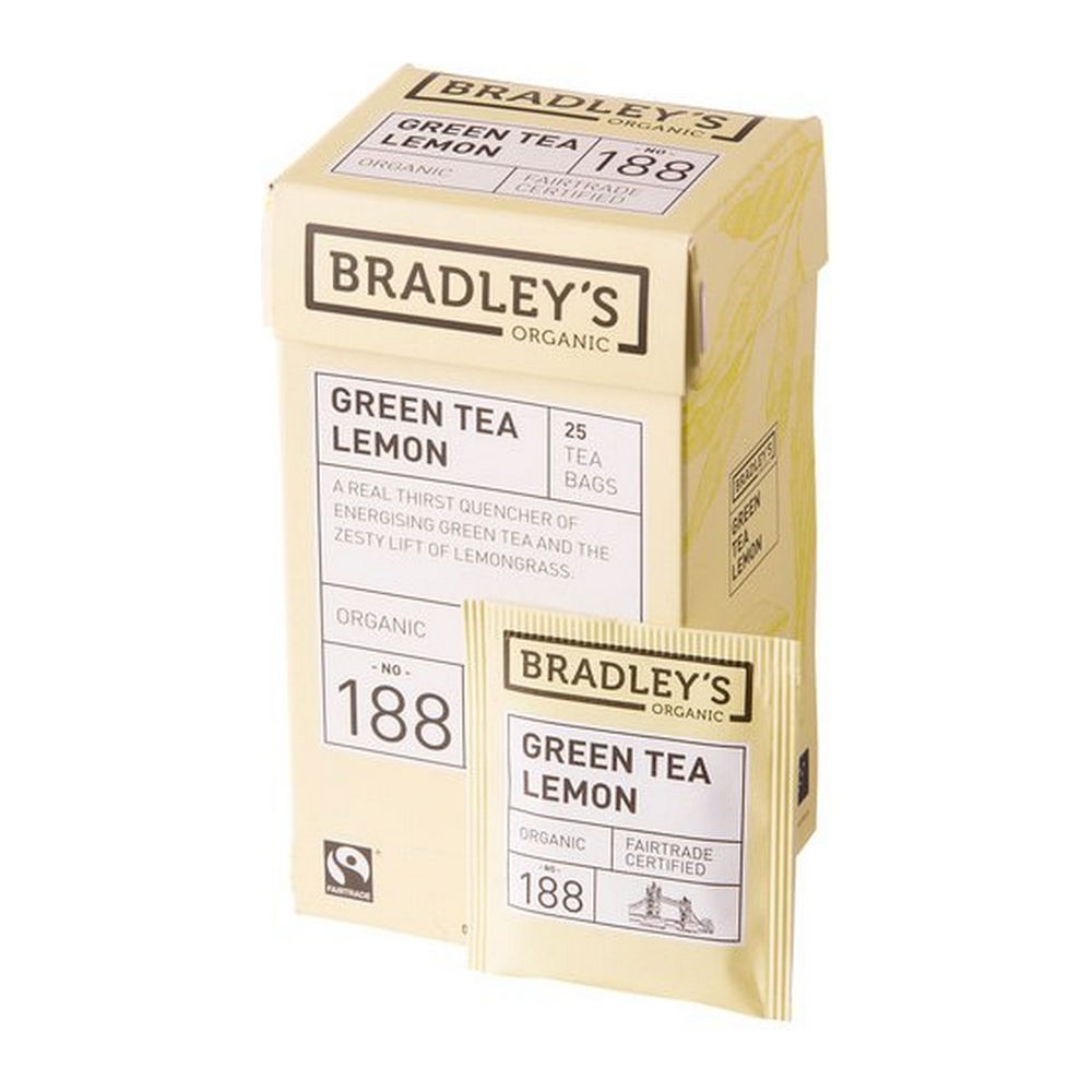 Bradley's &VerticalLine; Organic &VerticalLine; Green Tea Lemon n.188  &VerticalLine; 100 x 2 gram