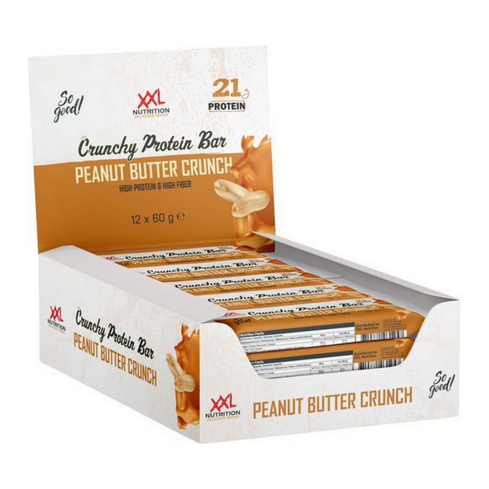 XXL Nutrition | Crunchy Protein Bar Peanut Butter Crunch | 12 x 60 gram