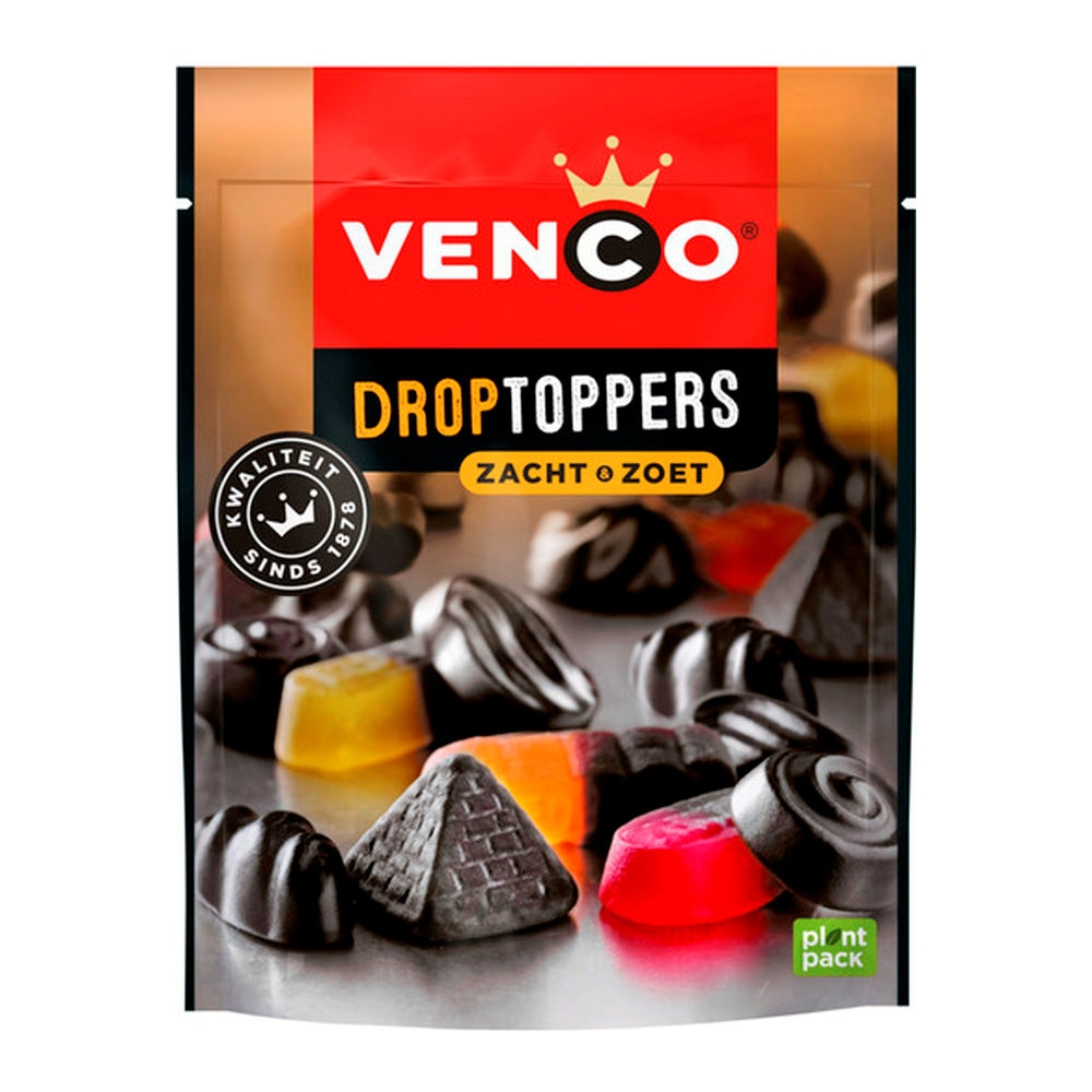 Venco | Droptoppers Zacht Zoet | 10 x 225 gram