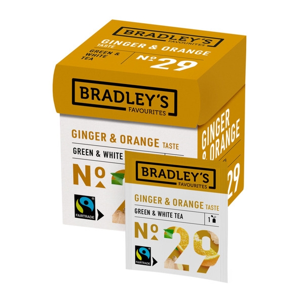 Bradley's &VerticalLine; Favourites Green/white Tea Ginger Orange &VerticalLine; 6 x 12 x 1,75 gram