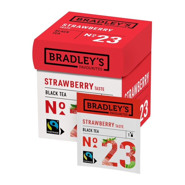Bradley's &VerticalLine; Favourites Black Tea Strawberry &VerticalLine; 6 x 12 x 2 gram