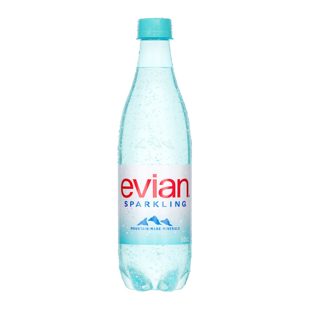 Evian | Sparkling 100% RPET | 12 x 0,5 liter