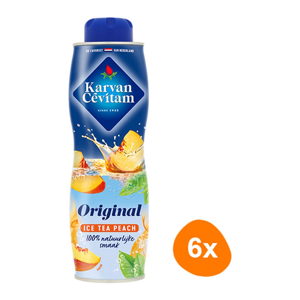 Karvan Cévitam | Ice Tea Perzik | 6 x 600 ml