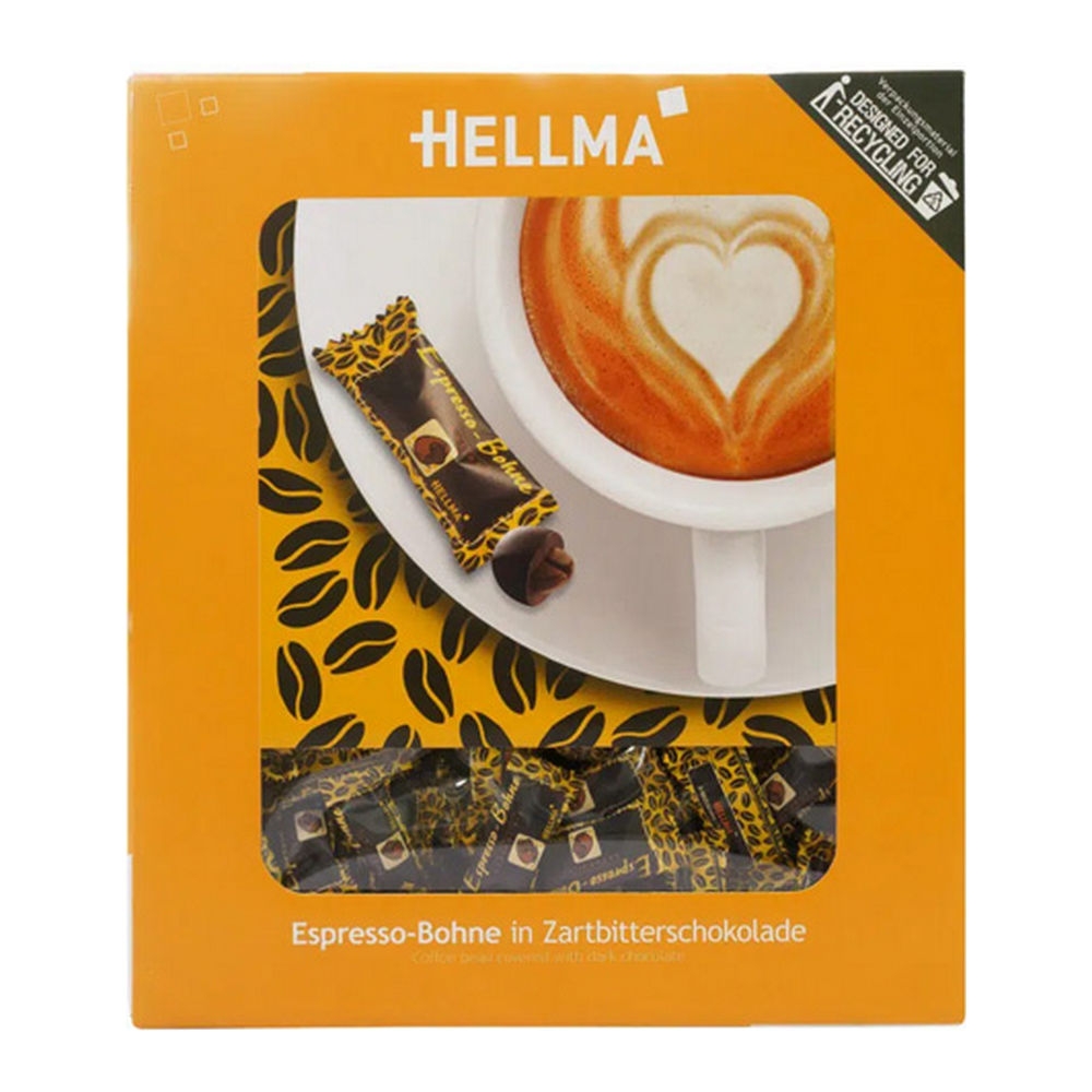 Hellma | Espresso Bonen In Pure Chocolade | 380 stuks