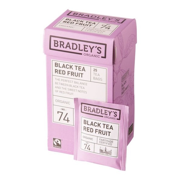 Bradley's &VerticalLine; Organic Black Tea Red Fruit &VerticalLine; 4 x 25 x 2 gram