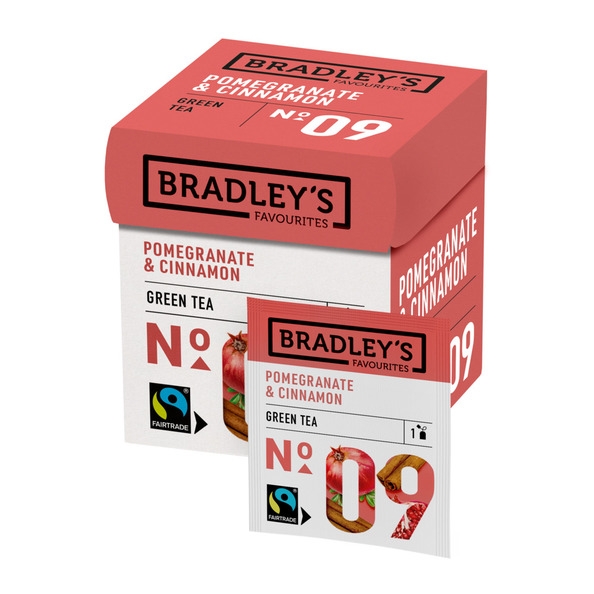 Bradley's &VerticalLine; Favourites Green Tea Pomegranate Cinnamon &VerticalLine; 6 x 12 x 1,75 gram