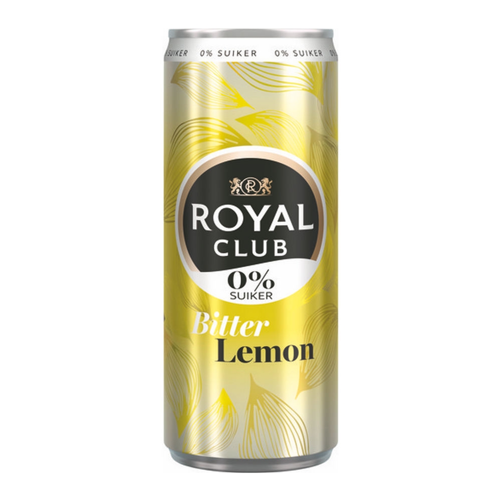 Royal Club | Bitter Lemon 0% Blik | 12 x 25 cl