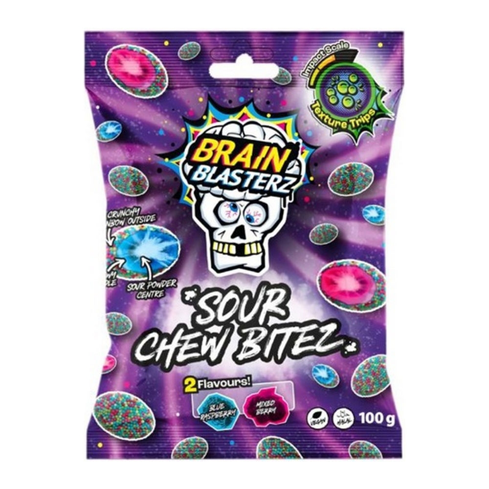 Brain Blasterz | Chew Bites Zakje | 12 x 100 gram
