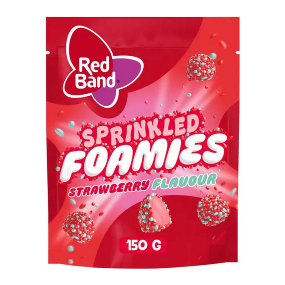 Red Band | Sprinkled Foamies Strawberry | 10 x 150 gram