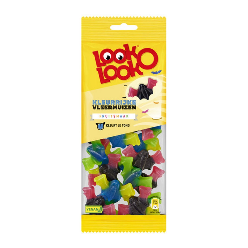 Look-O-Look | Fruitige Vleermuizen Zak | 12 x 135 gram