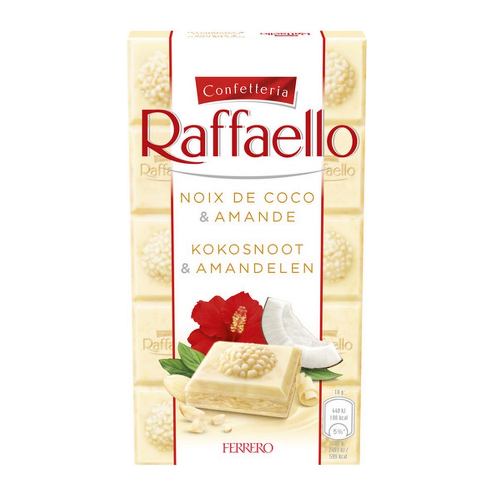 Ferrero | Raffaello Tablet Coco Almond White | 8 x 90 gram