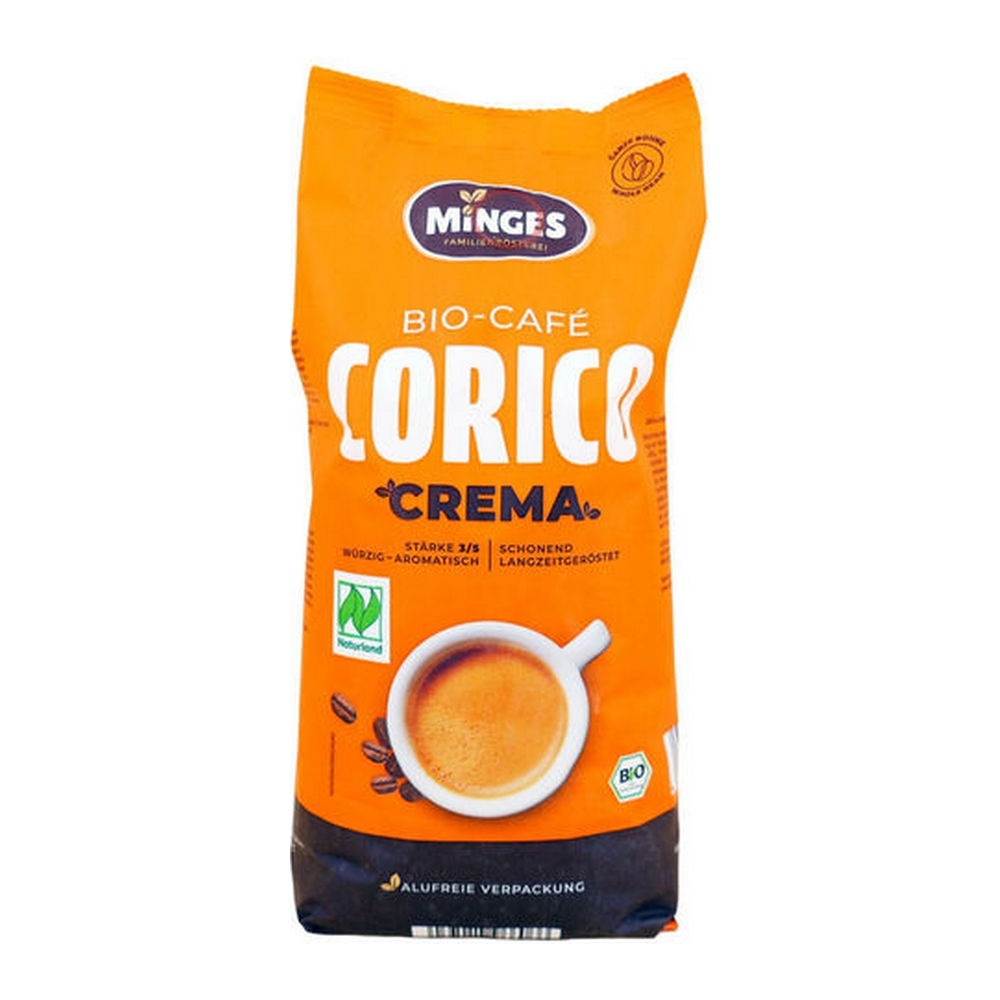 Minges &VerticalLine; Bio-caf&eacute; Corico Crema Bonen &VerticalLine; 8 x 500 gram