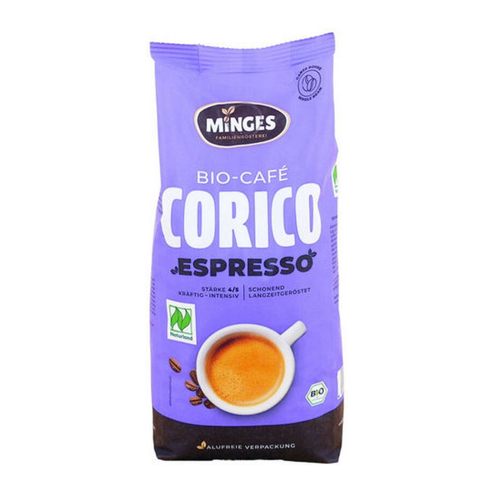 Minges &VerticalLine; Bio-caf&eacute; Corico Espresso Bonen &VerticalLine; 8 x 500 gram