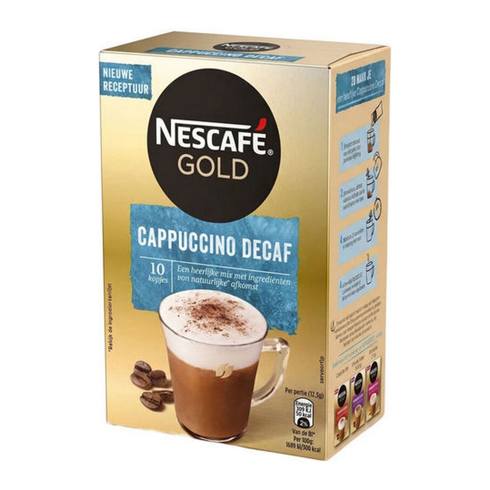 Nescafe | Gold Cappuccino Cafeinevrij Sachets | 6 x 125 gram