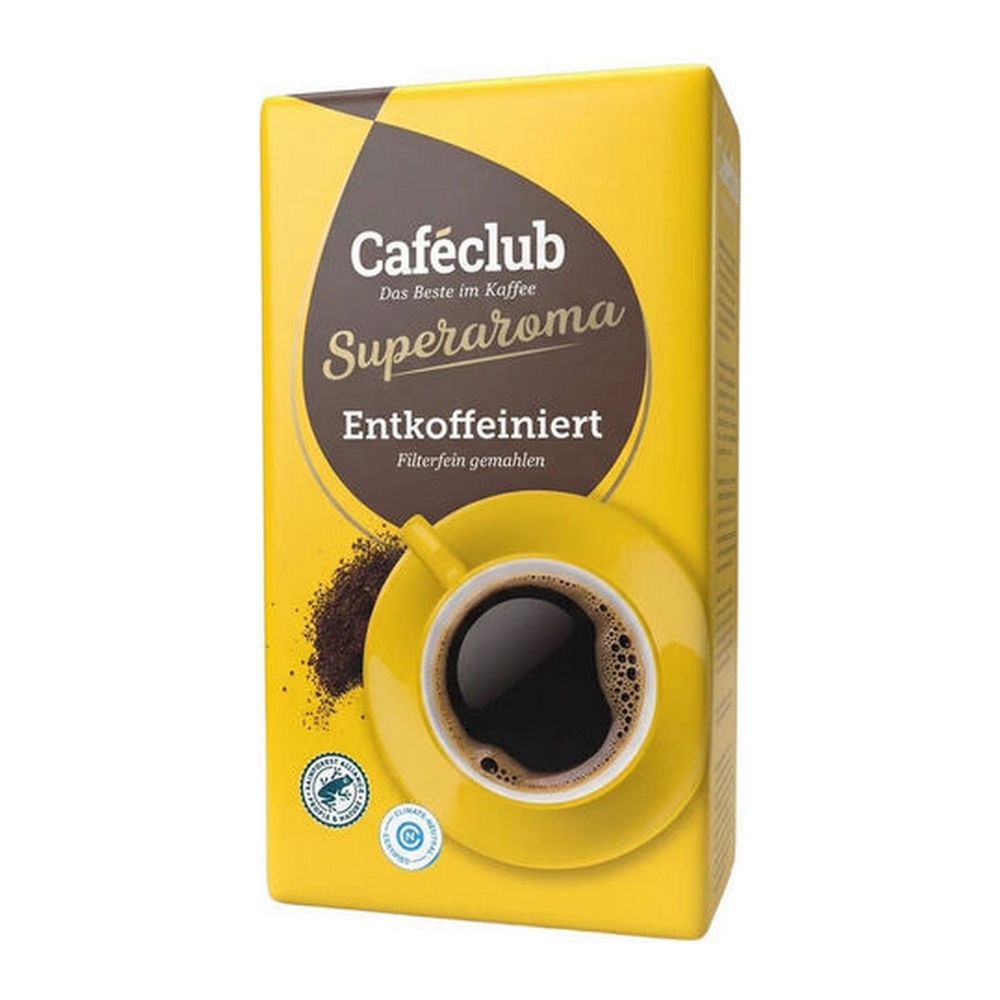 Cafeclub &VerticalLine; Entkoffeiniert &VerticalLine; 12 x 500 gram
