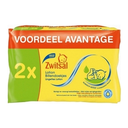 Zwitsal | Billendoekjes Lotion | 2 x 65 stuks
