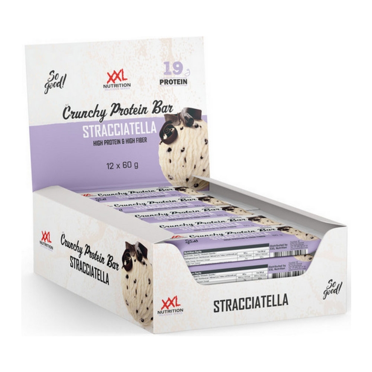 XXL Nutrition | Crunchy Protein Bar Stracciatella | 12 x 60 gram