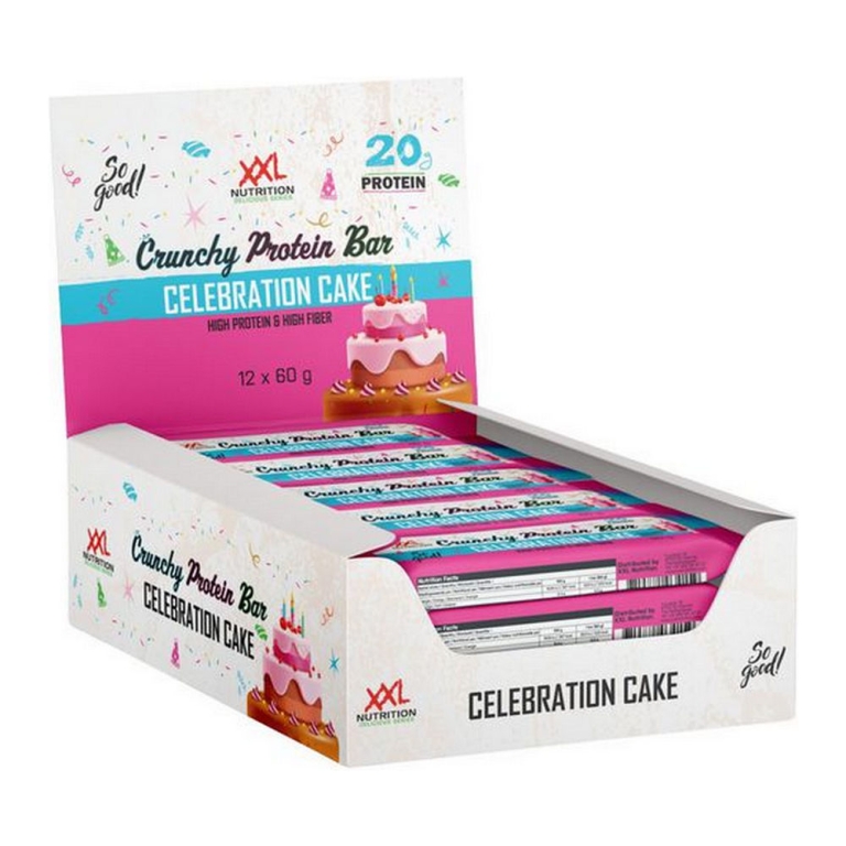 XXL Nutrition | Crunchy Protein Bar Celebration Cake | 12 x 60 gram