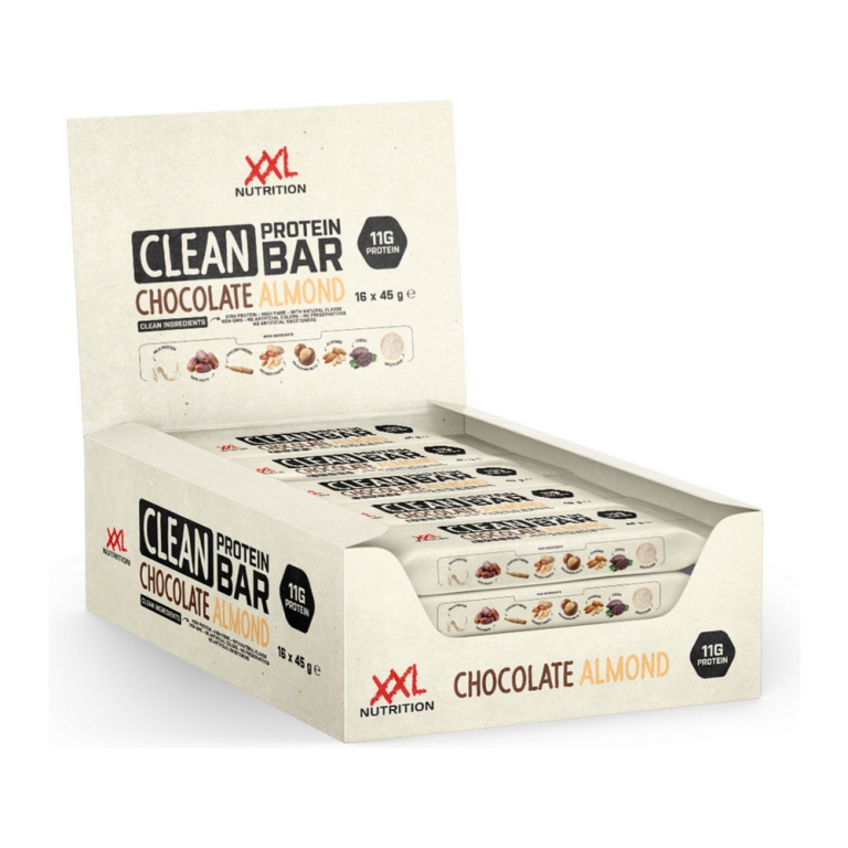 XXL Nutrition | Clean Protein Bar Choco Amandel | 16 x 45 gram