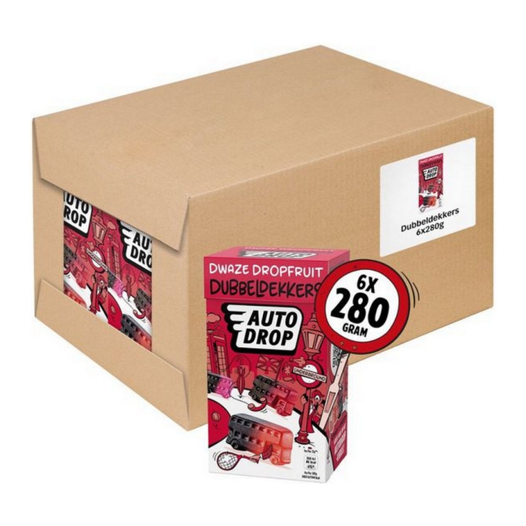 Autodrop | Dwaze Dropfruit Dubbeldekkers | 6 x 280 gram