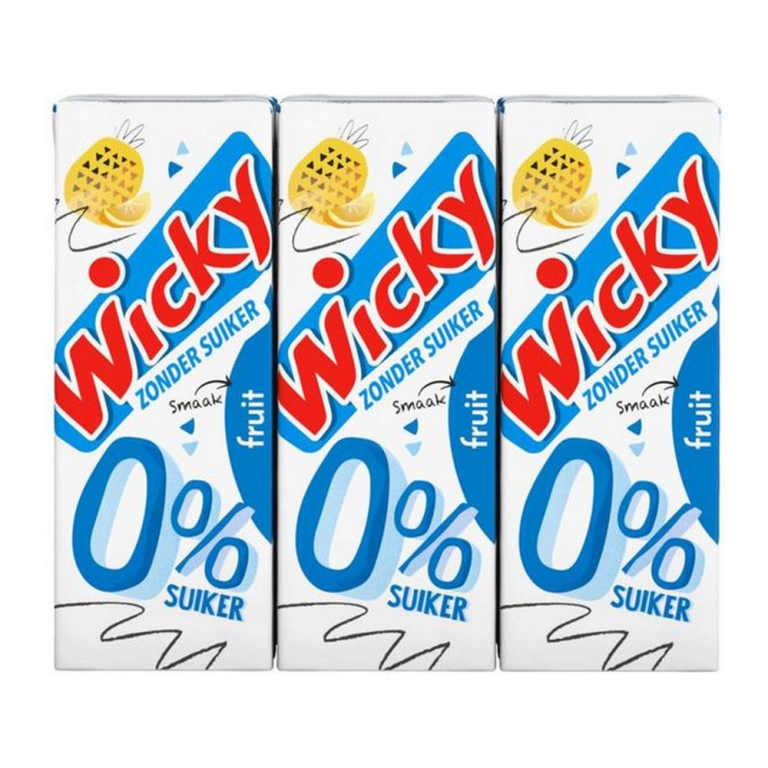 Wicky | Fruit 0% Suiker Pakje | 5 x 6-pack