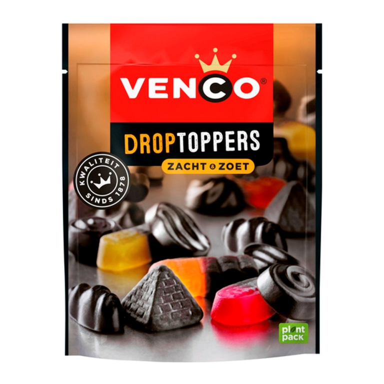 Venco | Droptoppers Zacht Zoet | 10 x 225 gram
