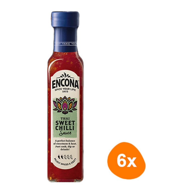 Encona | Thai Sweet Chilli Sauce | 6 x 142 ml