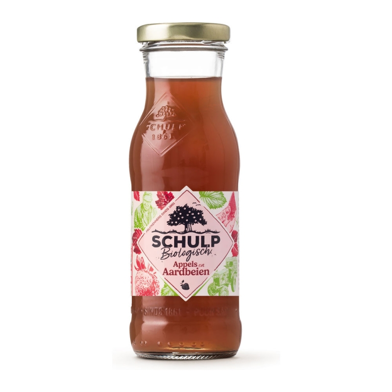 Schulp | Biologische Appel- & aardbeiensap | 15 x 0.2 liter