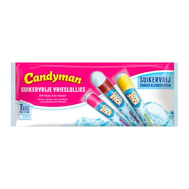 Candyman | Suikervrije Vrieslollie | 16 x 15 stuks