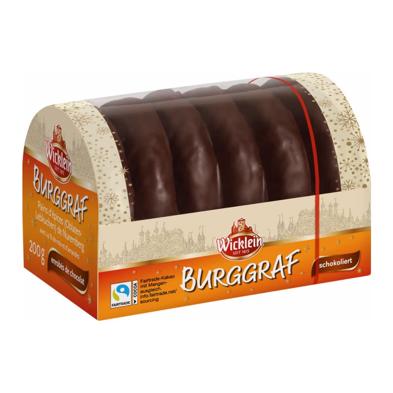 Wicklein | Burggraf Lebkuchen Pure Choc | 21 x 200 gram