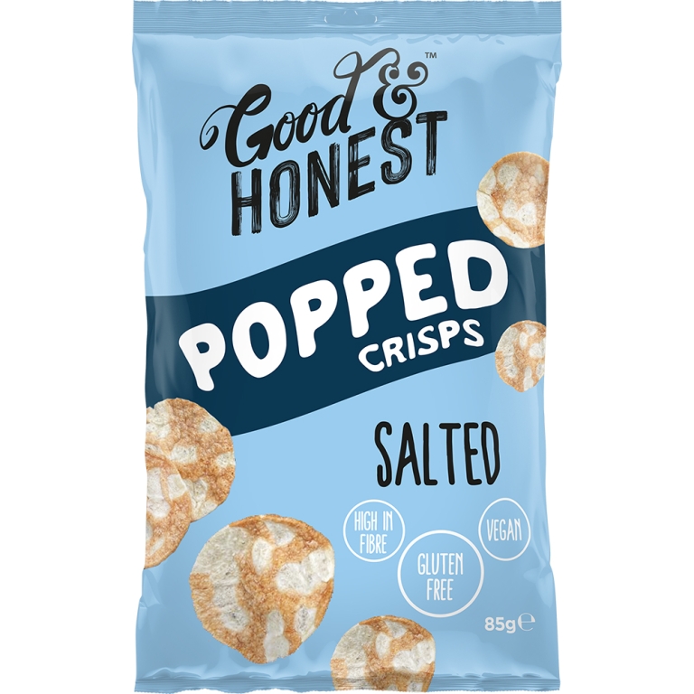 Good & Honest | Popped Crisps Salted Zak | 8 x 85 gram