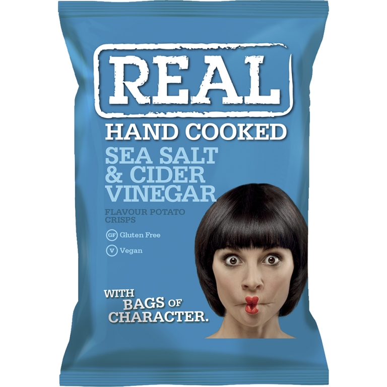 Real Crisps | Sea Salt & Cider Vinegar | 10 x 150 gram